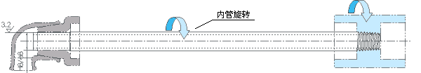 雙向內(nèi)管旋轉(zhuǎn)式旋轉(zhuǎn)接頭安裝說明二